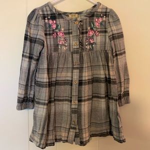 Gray plaid dress